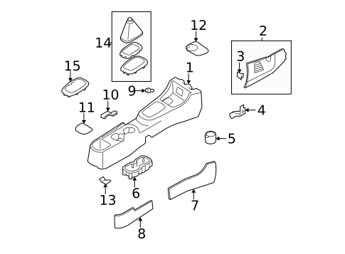 Center Console for 2007 Hyundai Accent #0