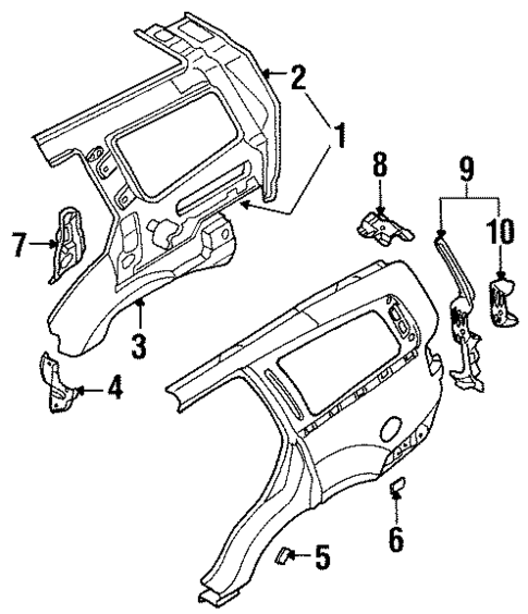 Inner Structure for 2004 Isuzu Axiom #0