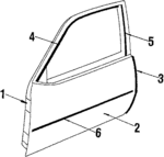 20157338 - Body: Molding for Buick: Skyhawk | Oldsmobile: Firenza | Pontiac: J2000 Sunbird, Sunbird Image