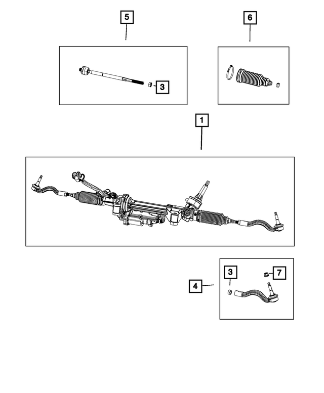 68624833AA - Steering: Rack And Pinion Gear for Mopar Image image