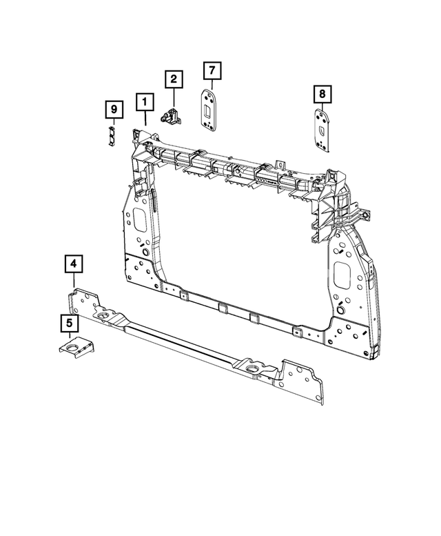 68256111AA - : Radiator Bracket, Right for Mopar Image