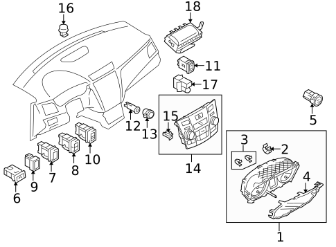 Cluster & Switches for 2011 Suzuki Kizashi #0