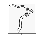 5C0122101AA - Belts &amp; Cooling: Radiator Coolant Hose for Volkswagen Image
