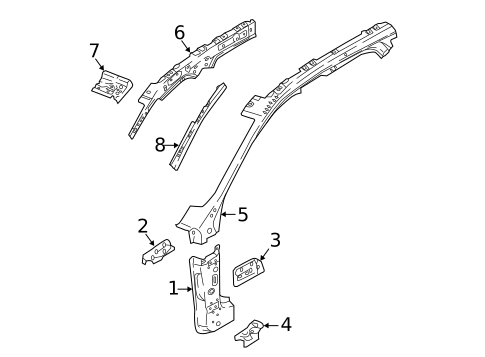 Hinge Pillar for 2021 Volvo XC60 #0