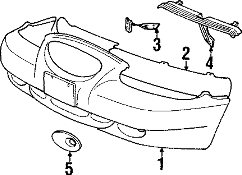 Bumper & Components - Front for 1997 Hyundai Sonata #0