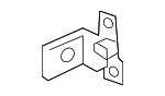 41517176849 - Body: Lower Hinge for BMW: 525i, 525xi, 528i, 528i xDrive, 528xi, 530i, 530xi, 535i, 535i xDrive, 535xi, 545i, 550i, M5, X3, X4, X5, X6 Image