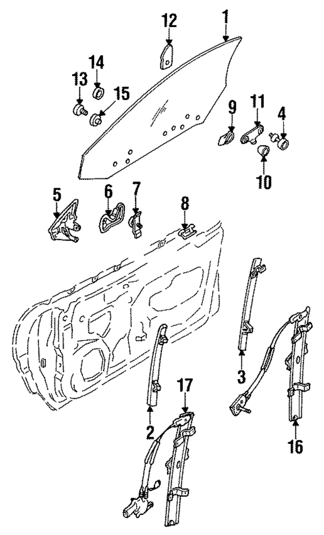 MB641231 - Body: Glass Panel for Mopar Image