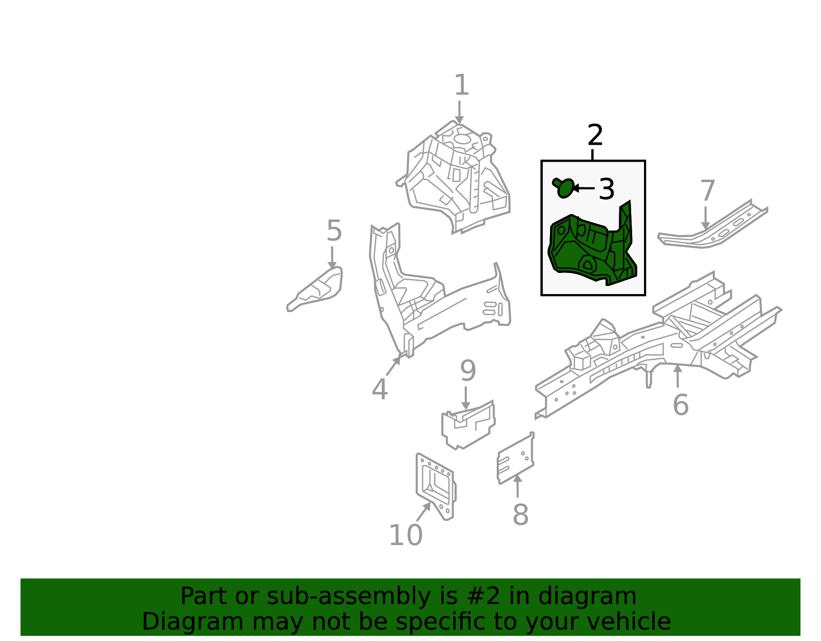 2015-2021 Kia Sedona OEM NEW 15-20 Kia Sedona Driver Side Fender Apron ...