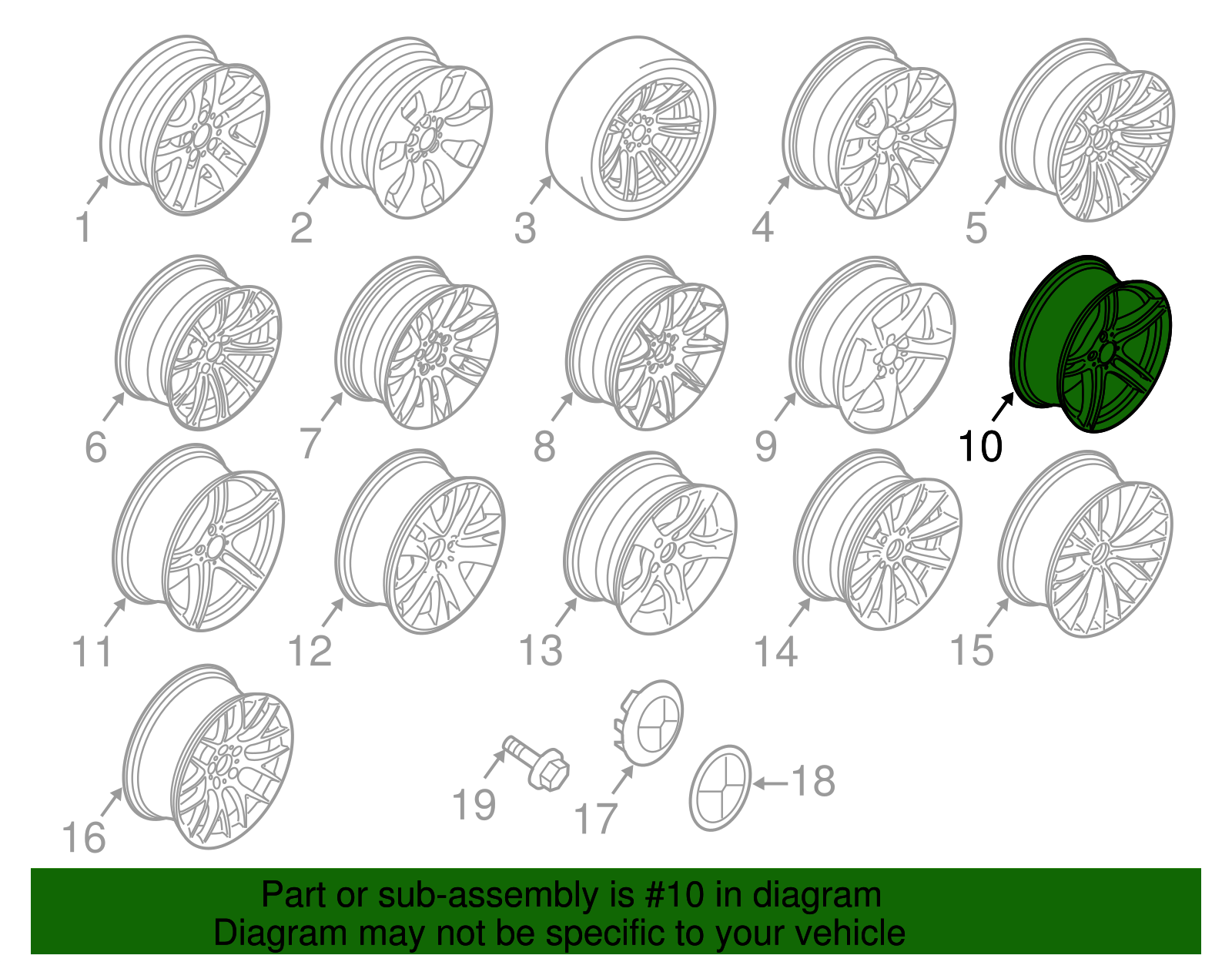 Genuine BMW 36-11-7-844-344 | E9x 3 Series M Double Spoke