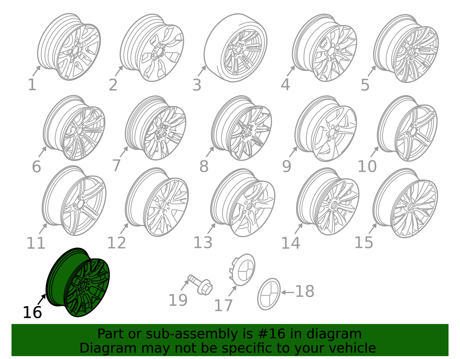 Genuine BMW 36-11-2-284-055 | E9x M3 M Performance 19
