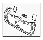 817501W200HU - Body: Lift Gate Trim for Kia: Rio Image