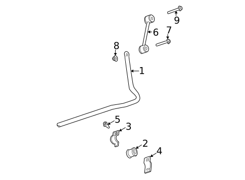 Stabilizer Bar & Components for 2009 Chrysler PT Cruiser #0