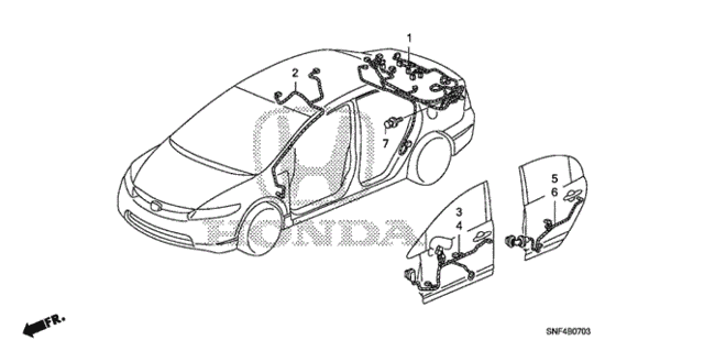 Wire Harness (4) for 2008 Honda Civic #0