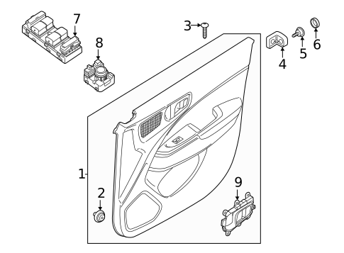 Interior Trim - Front Door for 2020 Hyundai Venue #0