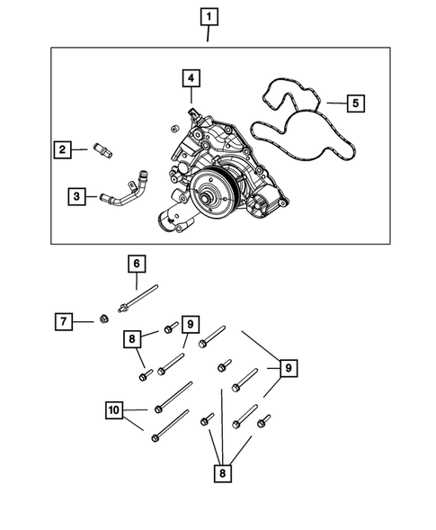 Water Pump and Related Parts for 2016 Ram 3500 #3
