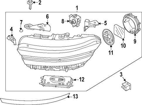 Headlamp Components for 2025 Genesis G90 #0