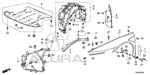 74150T6NA00 - : Fender Assembly, L Front (Inner) for Acura: NSX Image