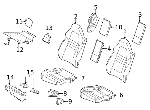 Rear Seat Components for 2016 Porsche Panamera #1