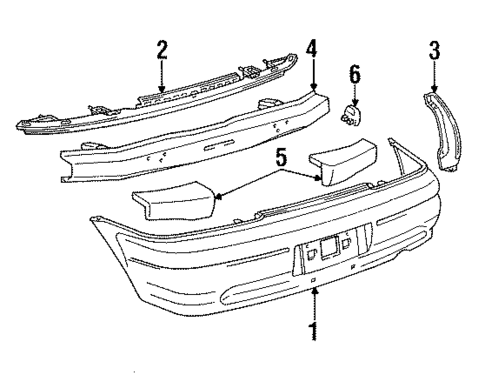 Bumper & Components - Rear for 1992 Toyota Paseo #0