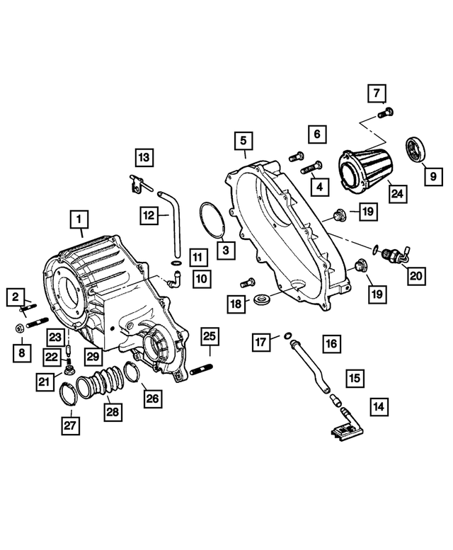 5080859AB - Transfer Case Model 241 [DHE]: Hex Flange Head Bolt for Mopar Image