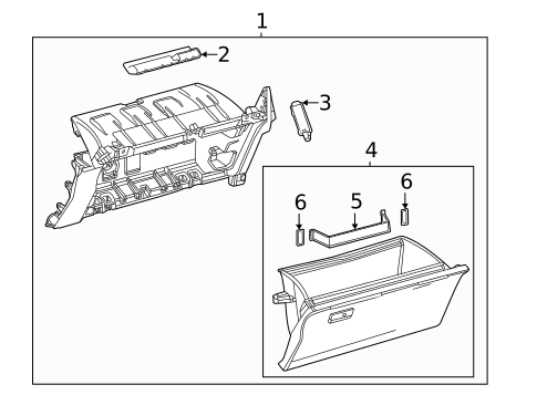 Glove Box for 2016 Toyota Mirai #0