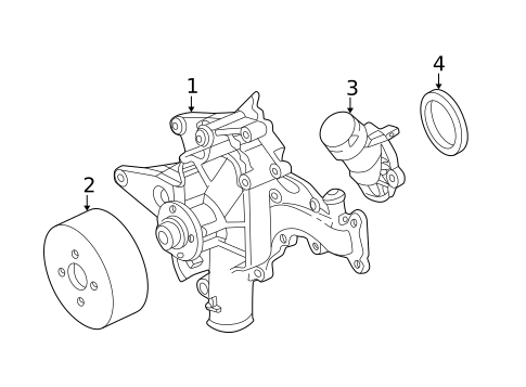 Water Pump for 2003 Mercedes-Benz S 55 AMG&reg; #0