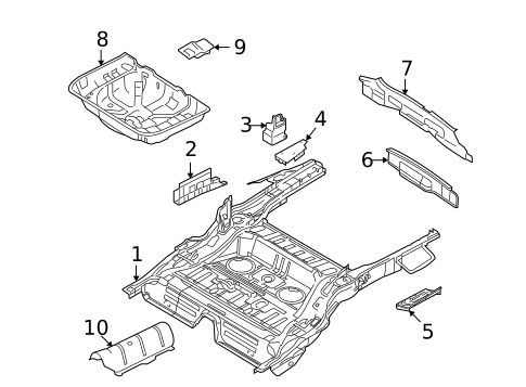Rear Floor & Rails for 2006 Ford Freestyle #0