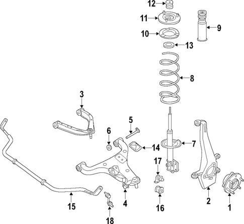 Front Suspension for 2017 Nissan Frontier #0