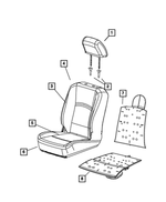 5MF96XDVAA - Interior Trim: Front Headrest for Ram: 1500, 2500, 3500 Image