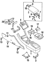 MR760384 - Body: Console for Chrysler: Sebring | Dodge: Avenger Image