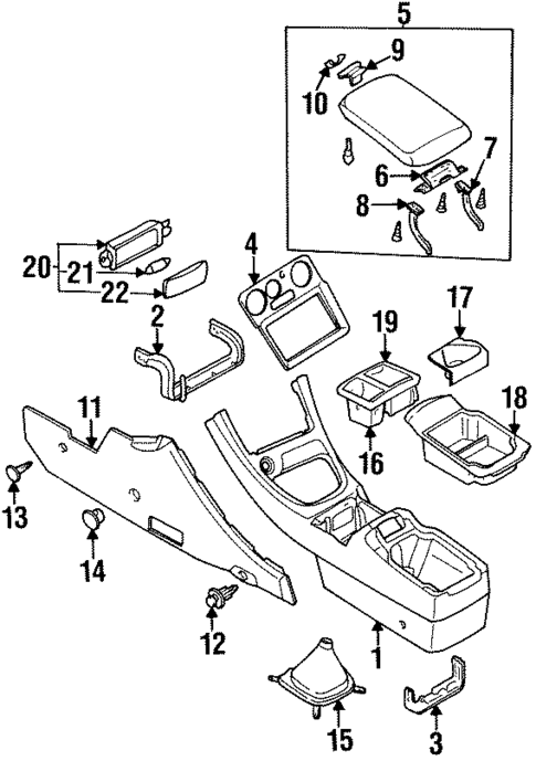 Center Console for 1997 Dodge Avenger #0