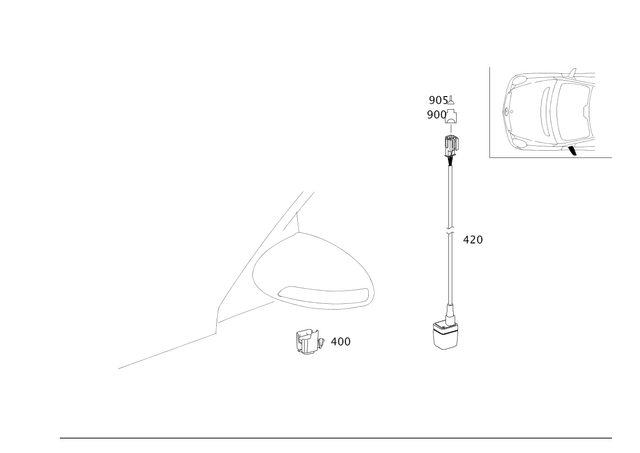 1648103593 - Front Doors: Mirror, Outer for Mercedes-Benz: GL320, GL550, ML320, ML350, ML450, ML500, ML550, ML63 AMG Image image