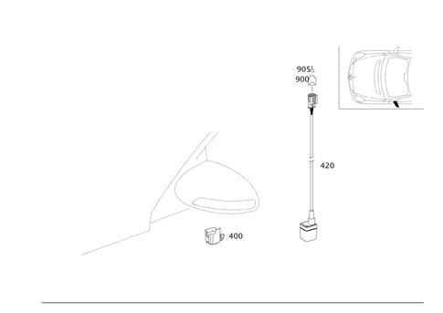 Outside Rear View Mirror, on the Left for 2008 Mercedes-Benz ML63 AMG #0