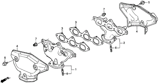 Exhaust Manifold (2) for 1998 Acura CL #0