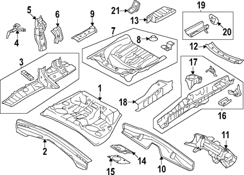 Rear Floor & Rails for 2025 Subaru Crosstrek #0