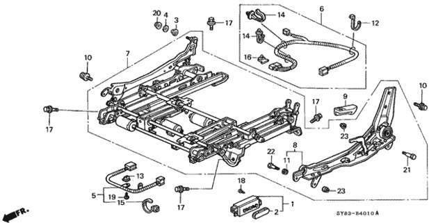 Left Front Seat Components (1) for 1998 Acura CL #0