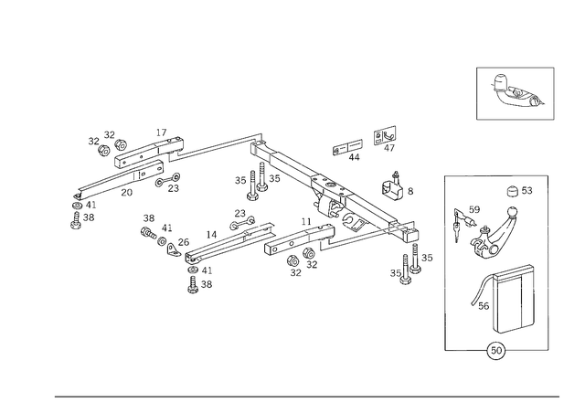 1293150083 - Trailer Coupling: Cover for Mercedes-Benz: 300SL, 500SL, SL320 Image image