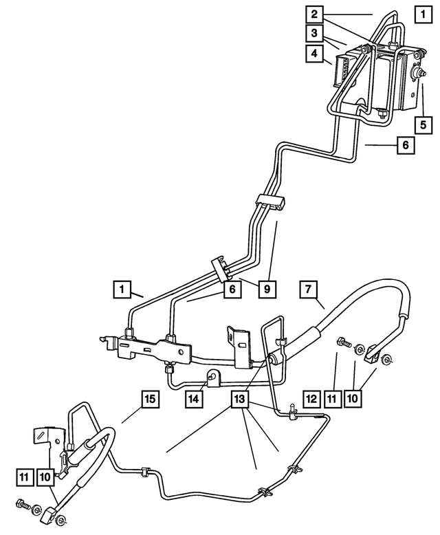 52010234AD - Service Brakes: Brake Tube, Secondary for Mopar Image image