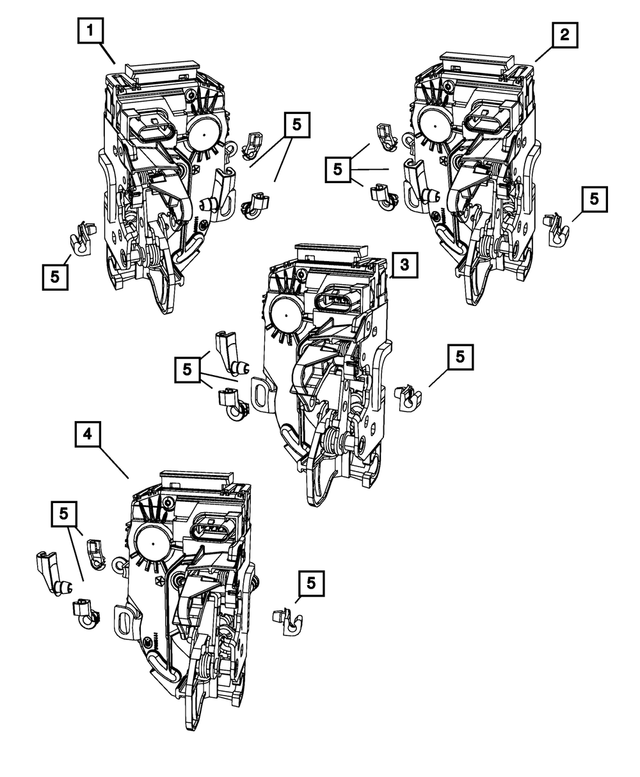 68078076AB - Doors, Door Mirrors and Related Parts: Latch Clip Kit for Mopar Image