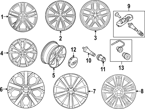 Wheels for 2017 Ford Police Interceptor Utility #1