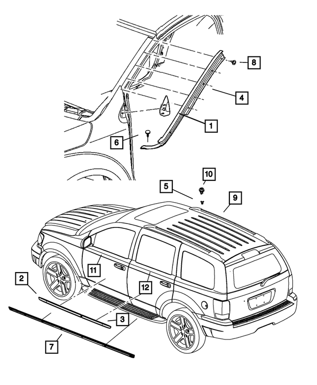 68035261AA - Body Sheet Metal Except Doors: Clip for Mopar Image image