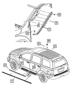 68035261AA - Body Sheet Metal Except Doors: Clip for Chrysler: Aspen | Dodge: Durango Image