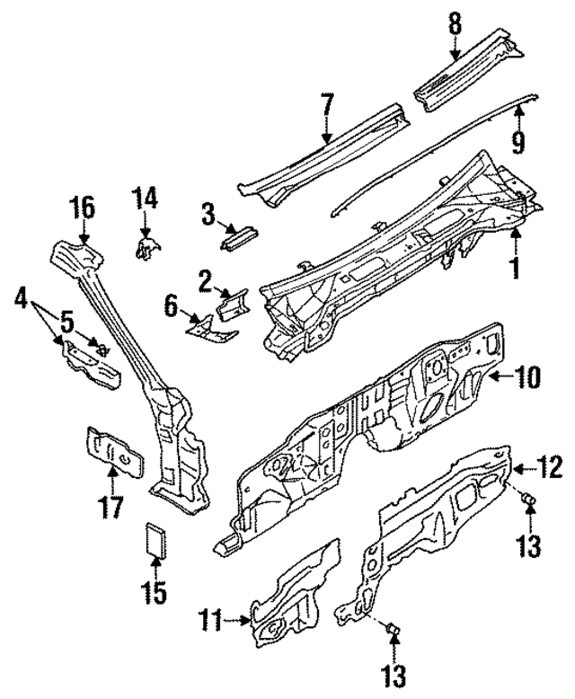 7625210Y10 - : Pillar Cover for INFINITI: J30 Image