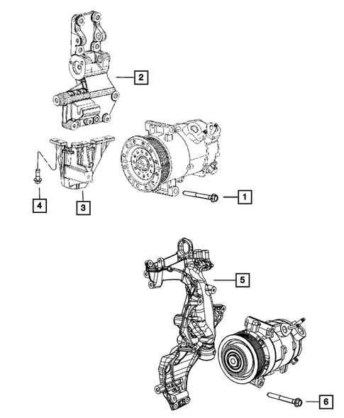Air Conditioner Compressor and Mounting for 2013 Jeep Compass #1