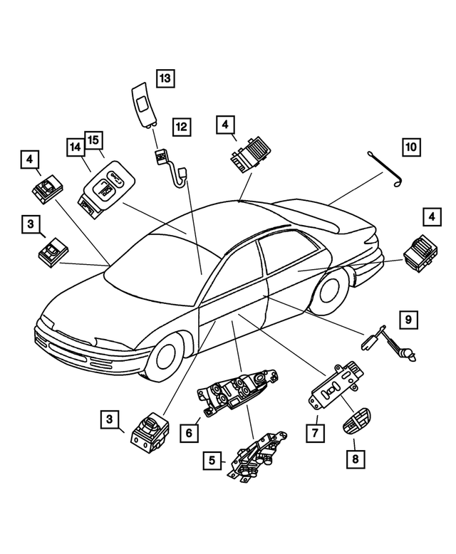4760857AB - Electrical: Door Lock Switch for Mopar Image image