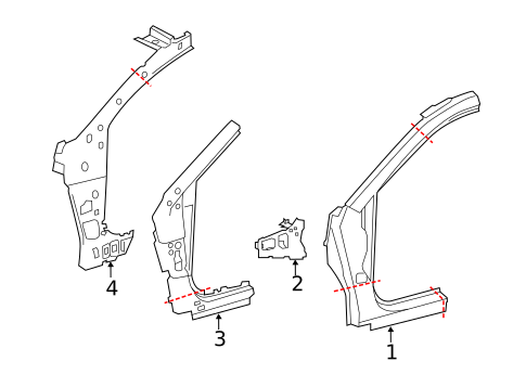 Hinge Pillar for 2017 Toyota Avalon #0