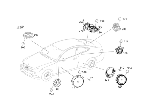 Speaker for 2012 Mercedes-Benz C350 #0