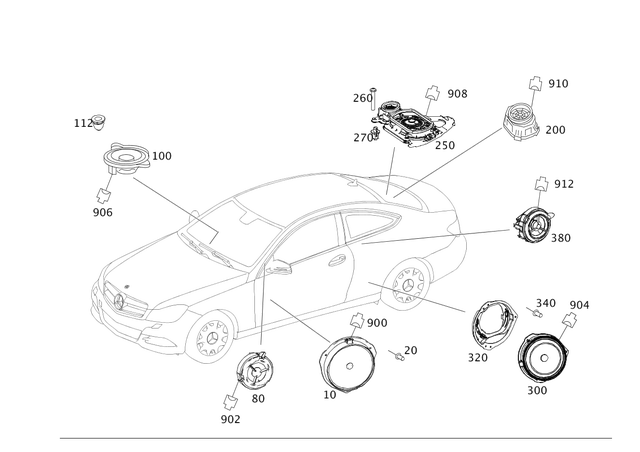172820060264 - Electrical System: Speaker for Mercedes-Benz Image image