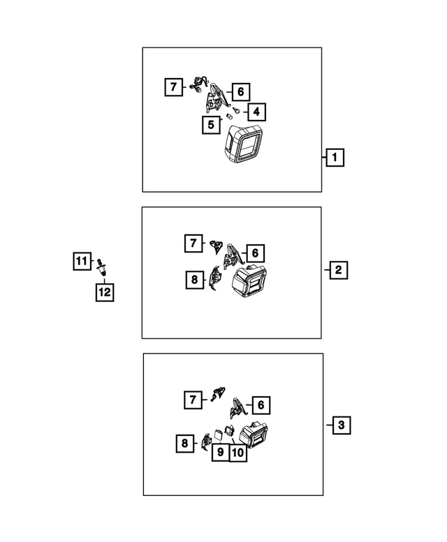 68544531AA - Electrical: Tail Lamp, Left for Mopar Image image