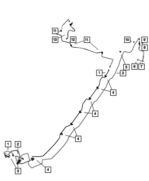 Hydraulic Control Unit, Brake Tubes and Hoses for 2008 Jeep Wrangler #0